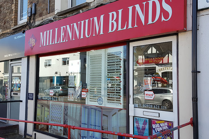 The Millennium Blinds showroom in Whitchurch, Cardiff