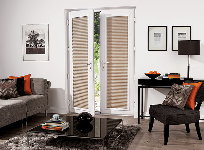 Strata Poplin perfect fit pleated blinds