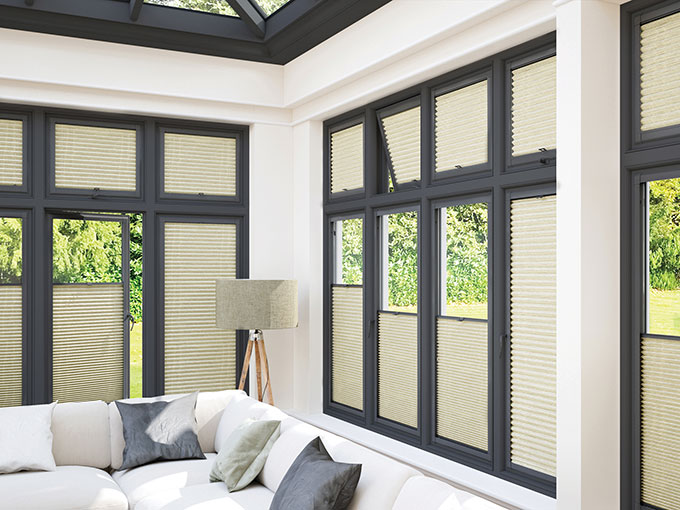 Strata Poplin Anthracite perfect fit blinds