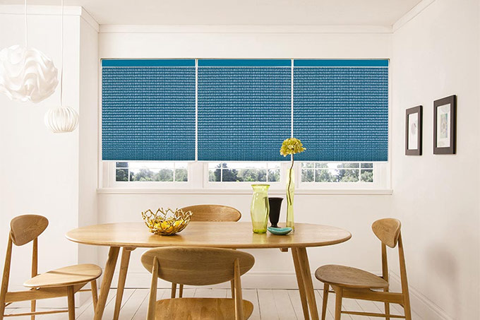Louvolite pleated blinds